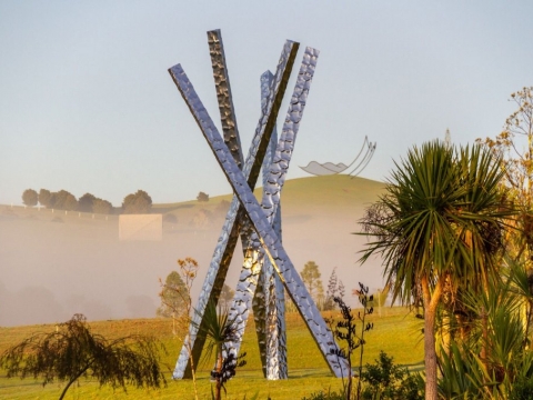Rado Kirov sculpture - strengthened to fit NZ standards, and re-polished by Global Stainless
